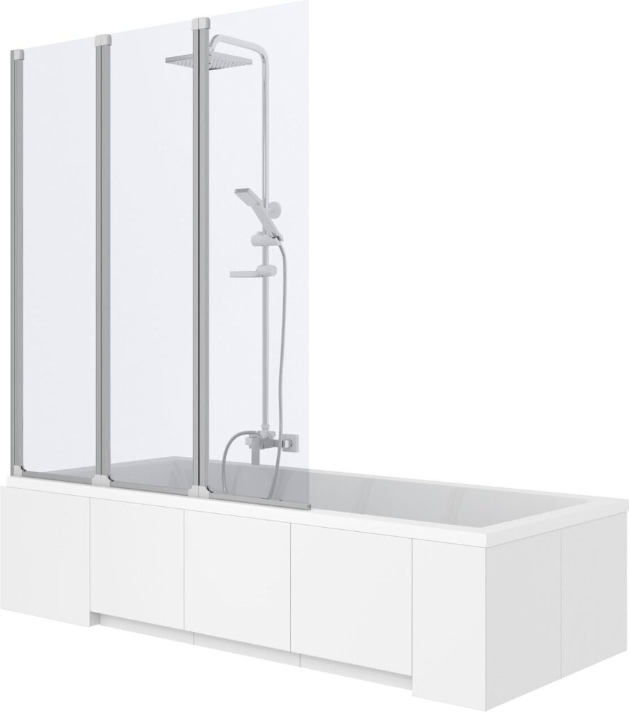 "Rea Agat-3 120" sulankstomas vonios ekranas kaina ir informacija | Dušo durys ir sienelės | pigu.lt