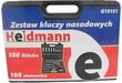 Galvučių ir raktų rinkinys Heidmann G10151, 1/4", 1/2", 108 dalių kaina ir informacija | Mechaniniai įrankiai | pigu.lt