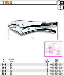 Reguliuojamos replės 1052/240 kaina ir informacija | Mechaniniai įrankiai | pigu.lt