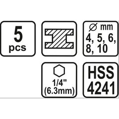 Grąžtų rinkinys Hex 6.3 mm цена и информация | Механические инструменты | pigu.lt