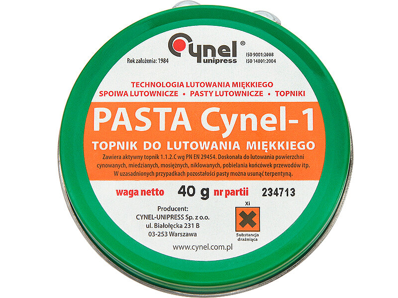 Litavimo pasta 40g CYNEL kaina ir informacija | Mechaniniai įrankiai | pigu.lt