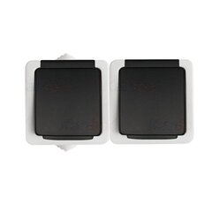 Kanlux Tekno grey - розетка с двойным заземлением и защитой контактов N/T IP54 25357 цена и информация | Выключатели, розетки | pigu.lt