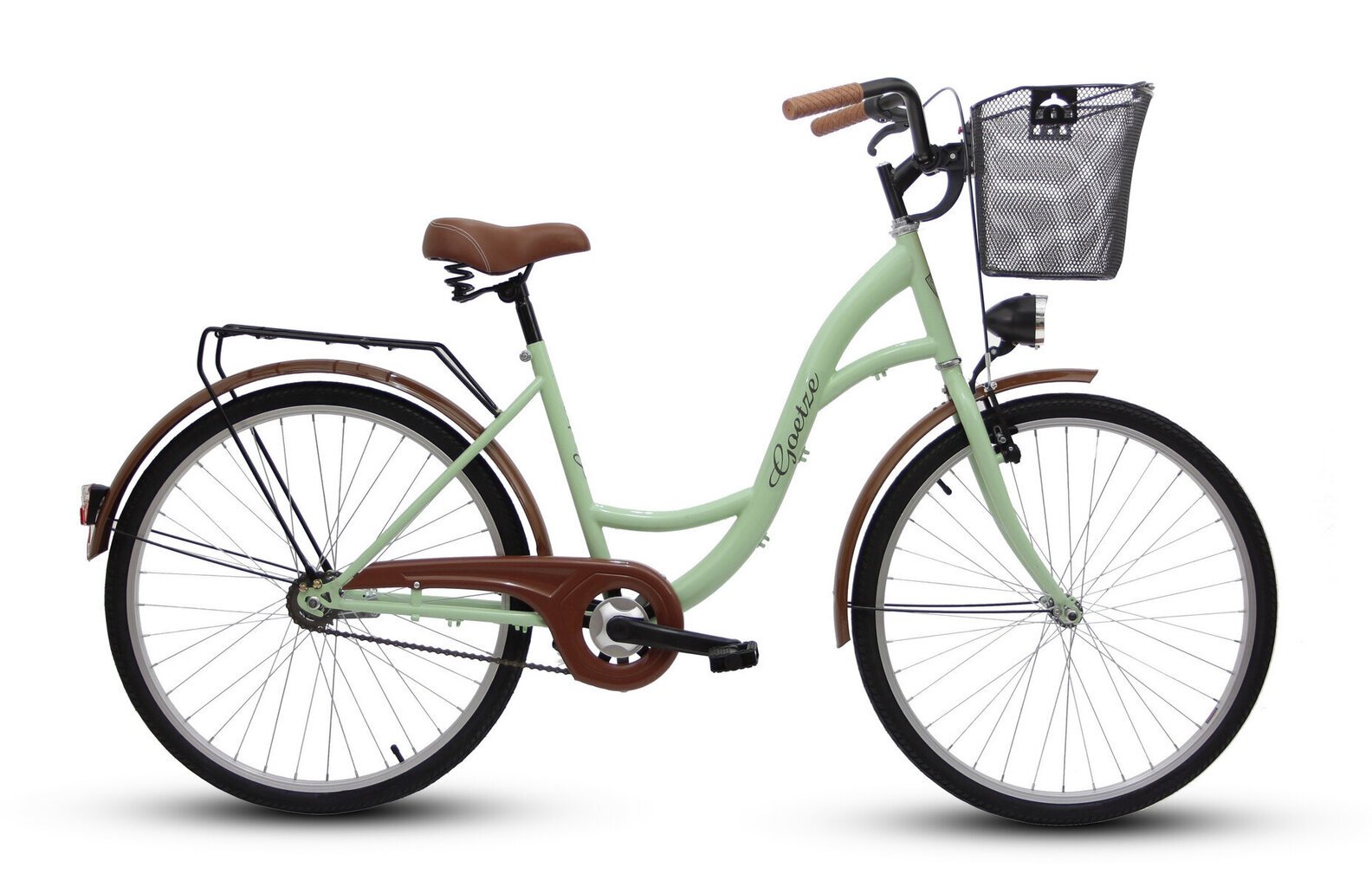 Miesto dviratis Goetze Eco 26", žalias kaina ir informacija | Dviračiai | pigu.lt