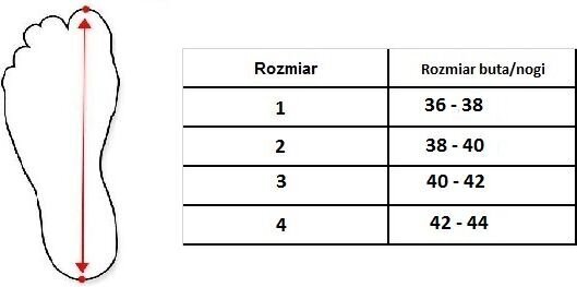 Kulkšnies įtvaras Toros Group 40-42 d., juodas kaina ir informacija | Įtvarai | pigu.lt