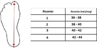 Kulkšnies įtvaras Toros Group 42-44 d., juodas kaina ir informacija | Įtvarai | pigu.lt