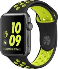 Apple Watch 4 / 5 / 6 / 7 / 8 / SE / ULTRA (42 / 44 / 45 / 49 MM), черный/салатный с мягким ремешком Tech-Protect цена и информация | Аксессуары для смарт-часов и браслетов | pigu.lt