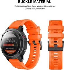 Ремешок для часов Garmin Fenix ​​5/6/6 PRO/7 (22 мм) Tech Protect Smooth. апельсин цена и информация | Аксессуары для смарт-часов и браслетов | pigu.lt