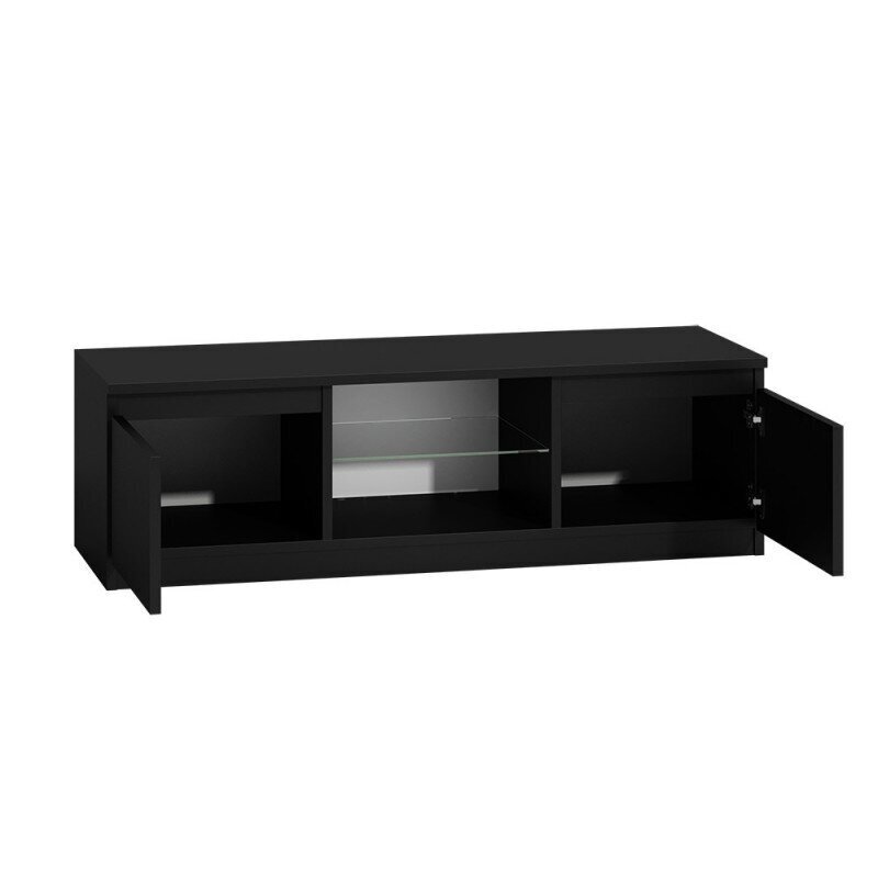 TV staliukas 4560552 120cm, juodas kaina ir informacija | TV staliukai | pigu.lt