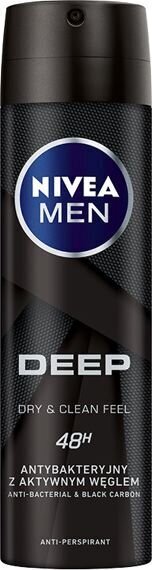 Purškiamas dezodorantas vyrams Nivea Men Deep, 150 ml kaina ir informacija | Dezodorantai | pigu.lt