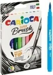 Фломастеры Carioca Super Brush, 10 цветов цена и информация | Принадлежности для рисования, лепки | pigu.lt