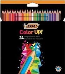 Spalvoti pieštukai Bic Color Up Multicolour, 24 vnt. kaina ir informacija | Piešimo, tapybos, lipdymo reikmenys | pigu.lt