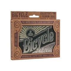 Подарочный набор карт Bicycle: две колоды в стиле ретро в металлической банке  цена и информация | Настольные игры, головоломки | pigu.lt