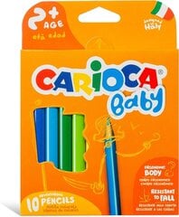 Spalvoti pieštukai Carioca Baby, 10 vnt. kaina ir informacija | Piešimo, tapybos, lipdymo reikmenys | pigu.lt