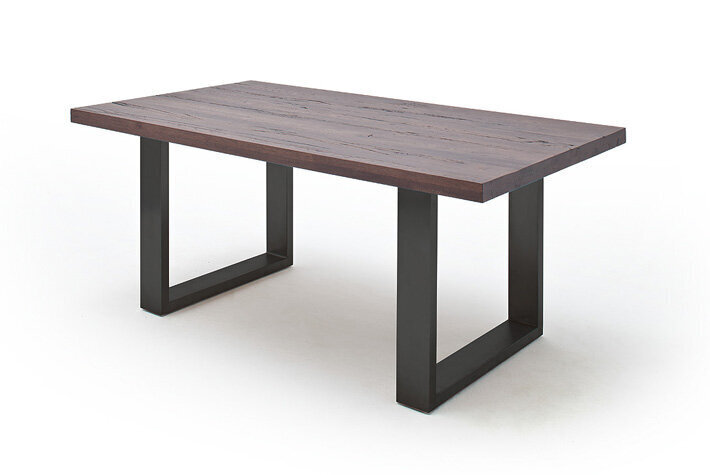Valgomojo stalas MC Akcent Castello, 200x100 cm, tamsiai rudas/pilkas цена и информация | Virtuvės ir valgomojo stalai, staliukai | pigu.lt
