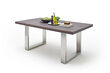 Valgomojo stalas MC Akcent Castello, 220x100 cm, tamsiai rudas/sidabrinis цена и информация | Virtuvės ir valgomojo stalai, staliukai | pigu.lt