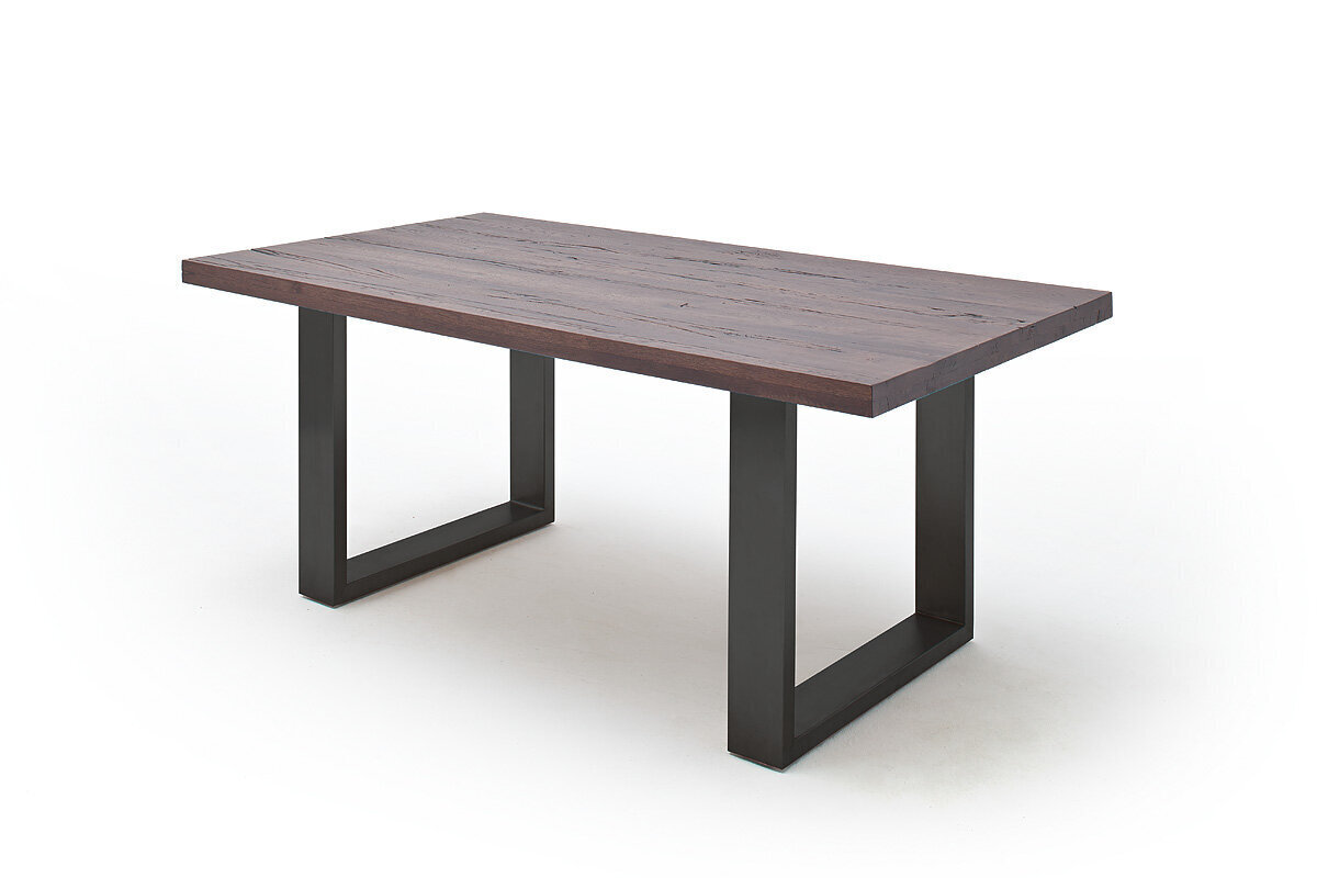 Valgomojo stalas MC Akcent Castello, 220x100 cm, tamsiai rudas/pilkas kaina ir informacija | Virtuvės ir valgomojo stalai, staliukai | pigu.lt