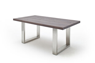 Обеденный стол MC Akcent Castello, 240x100 см, темно-коричневый/серебристый цена и информация | Кухонные и обеденные столы | pigu.lt