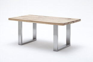 Обеденный стол MC Akcent Castello, 220x100 см, светло-коричневый/серебристый цена и информация | Кухонные и обеденные столы | pigu.lt