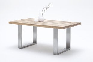 Обеденный стол MC Akcent Castello, 240x100 см, светло-коричневый/серебристый цена и информация | Кухонные и обеденные столы | pigu.lt
