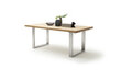 Išskleidžiamas stalas MC Akcent Dayton, 180/280x100, rudos spalvos/pilkas kaina ir informacija | Virtuvės ir valgomojo stalai, staliukai | pigu.lt