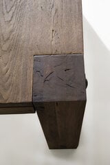 Valgomojo stalas MC Akcent Leeds, 180x90 cm, tamsiai rudas kaina ir informacija | Virtuvės ir valgomojo stalai, staliukai | pigu.lt