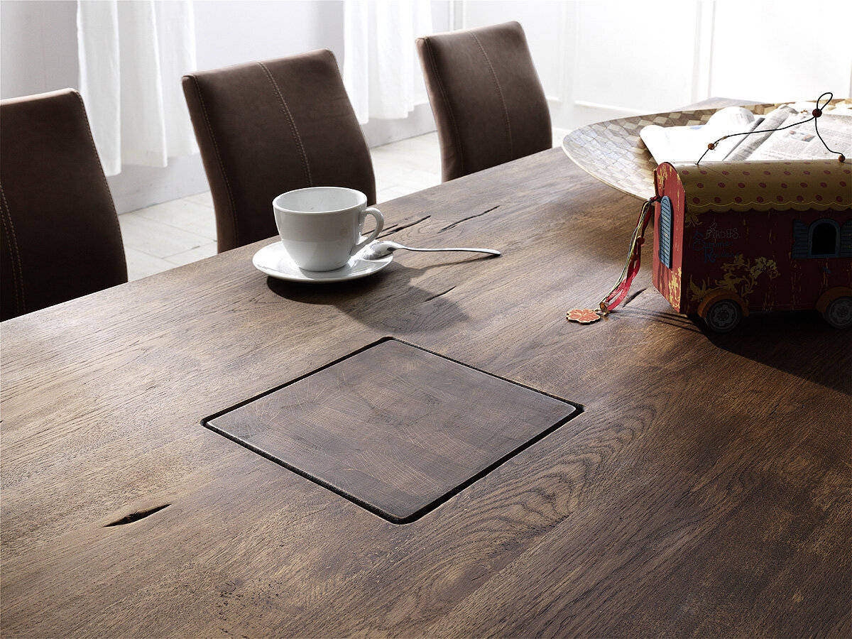 Valgomojo stalas MC Akcent Manchester, 260x100 cm, tamsiai rudas цена и информация | Virtuvės ir valgomojo stalai, staliukai | pigu.lt