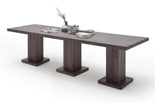 Valgomojo stalas MC Akcent Manchester, 400x120 cm, tamsiai rudas kaina ir informacija | Virtuvės ir valgomojo stalai, staliukai | pigu.lt