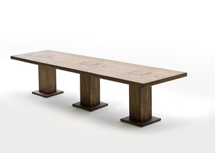 Обеденный стол MC Akcent Manchester, 300x120 см, коричневый цена и информация | Кухонные и обеденные столы | pigu.lt