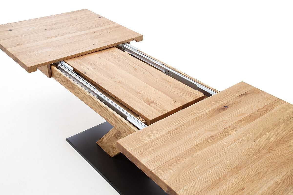 Išskleidžiamas stalas MC Akcent Mendoza A, 180/270x100 cm, rudos spalvos kaina ir informacija | Virtuvės ir valgomojo stalai, staliukai | pigu.lt