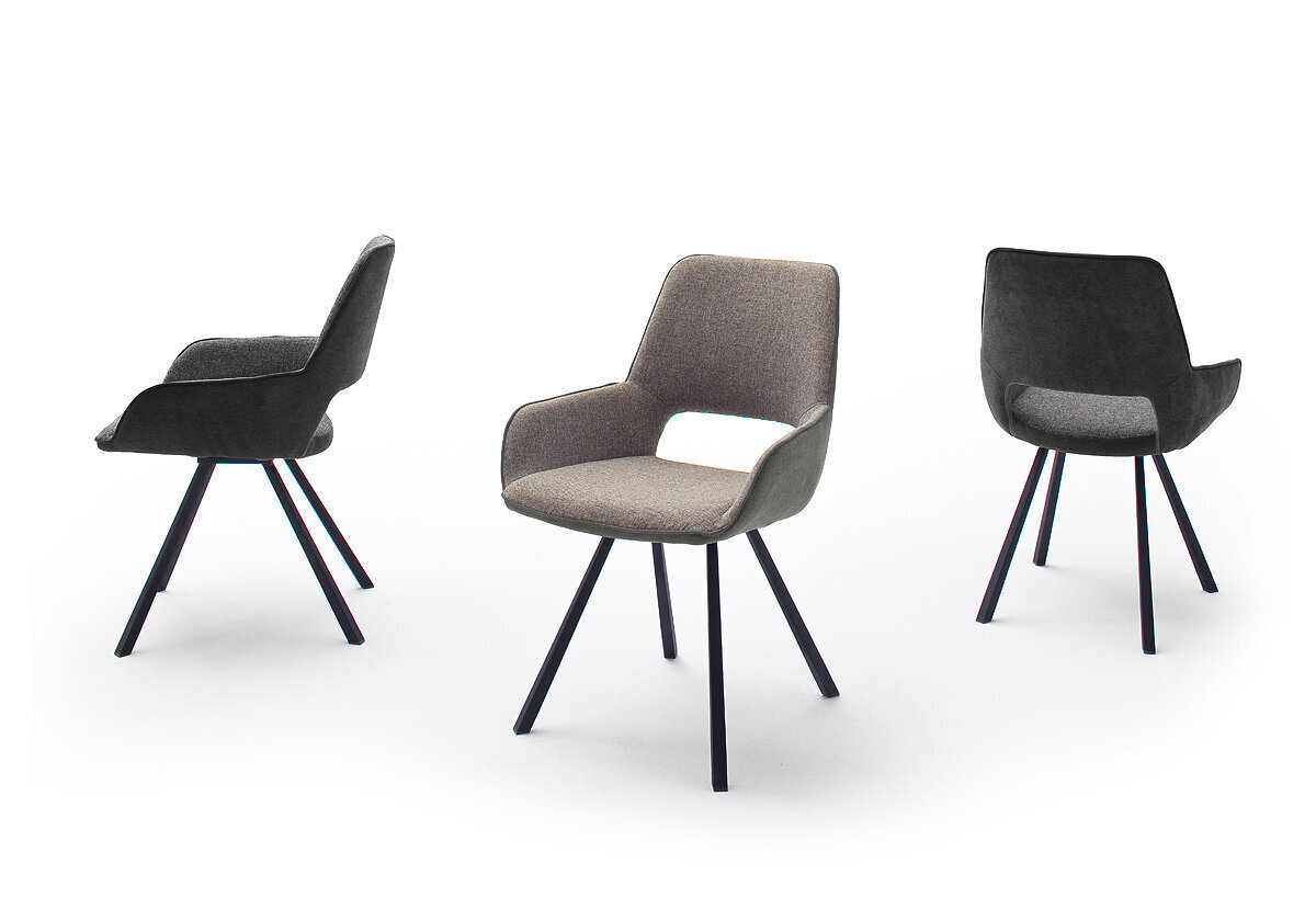 2-jų kėdžių komplektas MC Akcent Parana, juodas kaina ir informacija | Virtuvės ir valgomojo kėdės | pigu.lt