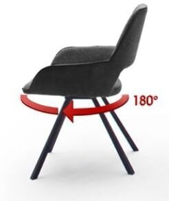 2-jų kėdžių komplektas MC Akcent Parana 2, pilkas kaina ir informacija | Virtuvės ir valgomojo kėdės | pigu.lt