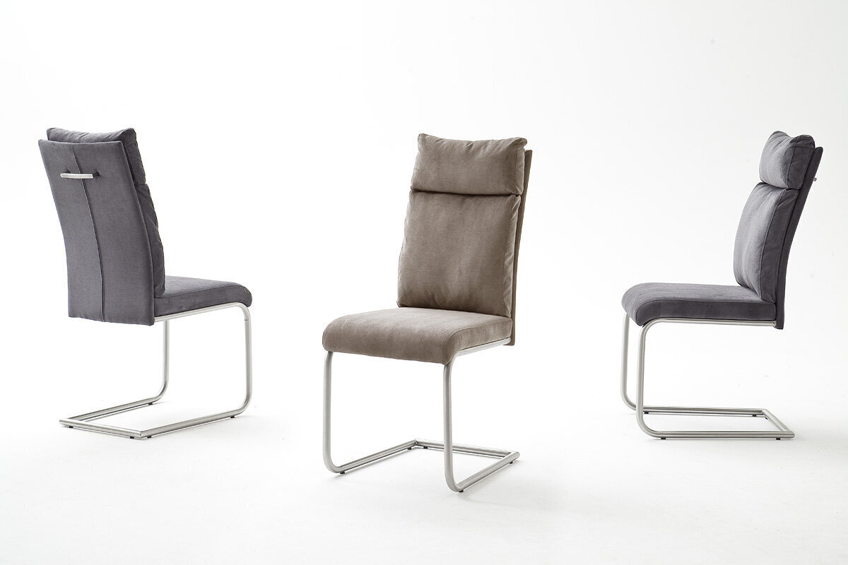 2-jų kėdžių komplektas MC Akcent Pia, smėlio spalvos kaina ir informacija | Virtuvės ir valgomojo kėdės | pigu.lt