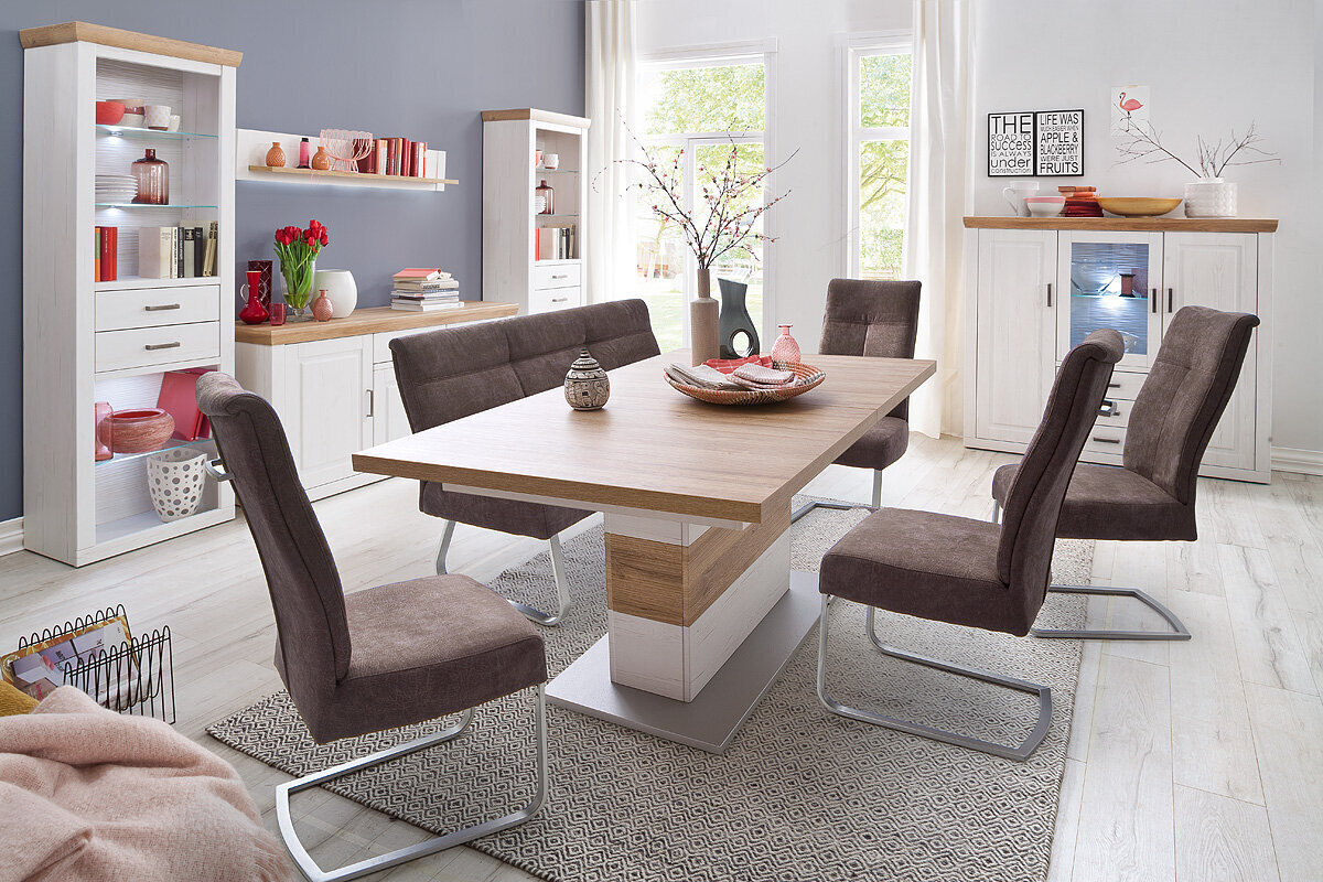 Suolas MC Akcent Talena 160 cm, smėlio spalvos kaina ir informacija | Virtuvės ir valgomojo kėdės | pigu.lt