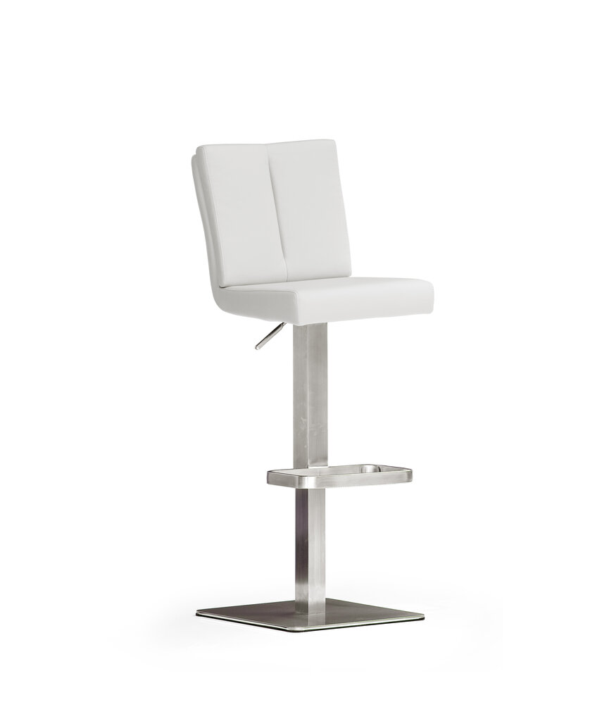 Baro-pusbario kėdė MC Akcent Bruni, baltos spalvos kaina ir informacija | Virtuvės ir valgomojo kėdės | pigu.lt