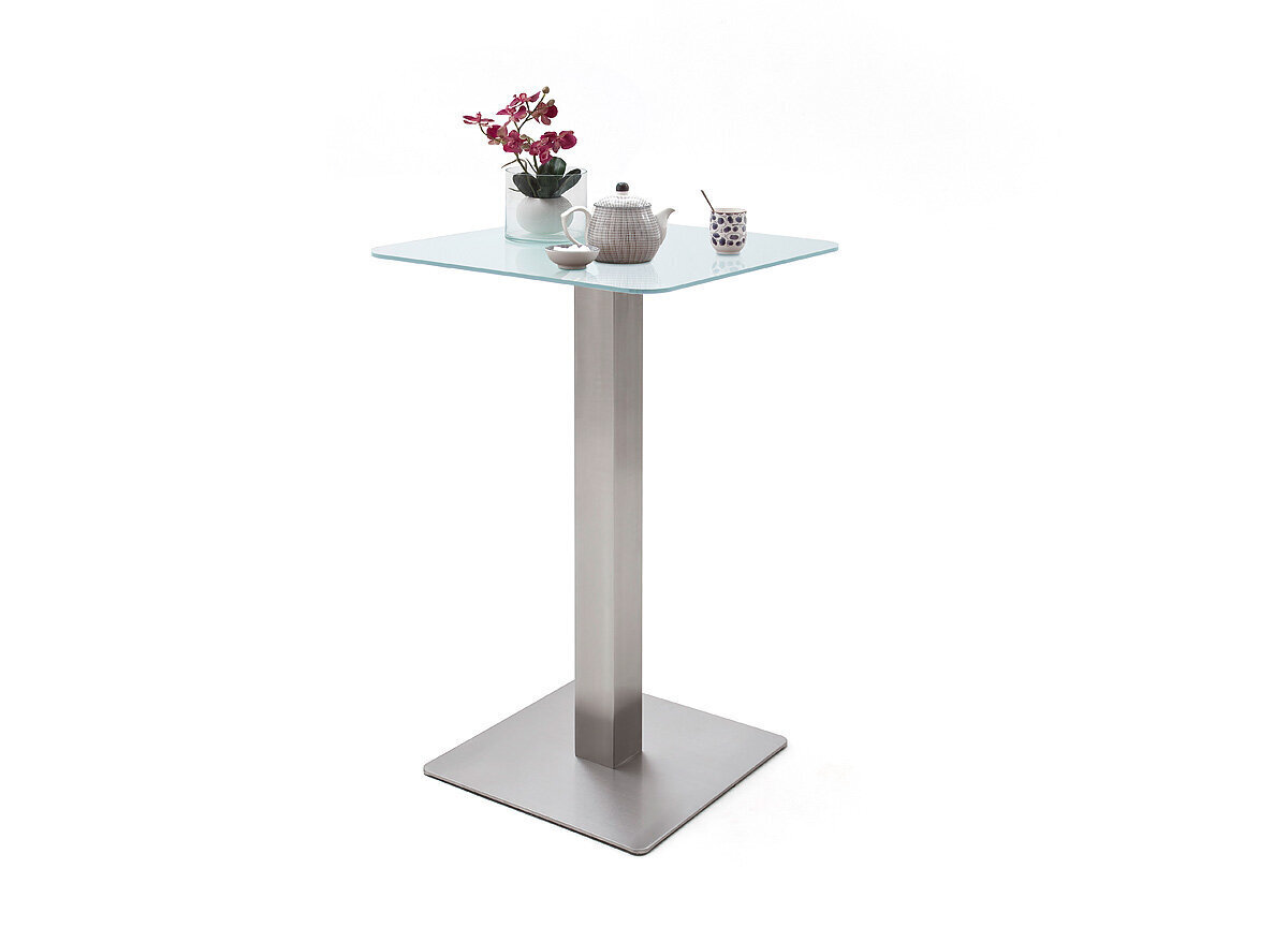 Baro staliukas MC Akcent Zarina 2, baltas/pilkas kaina ir informacija | Virtuvės ir valgomojo stalai, staliukai | pigu.lt