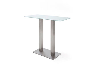 Baro staliukas MC Akcent Zarina 3, baltas/pilkas kaina ir informacija | Virtuvės ir valgomojo stalai, staliukai | pigu.lt