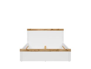 Кровать BRW Holten, 160x200 см, белая/коричневая цена и информация | Кровати | pigu.lt