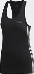 Футболка женская Adidas D2m 3s Tank DU2056, черная цена и информация | Женские футболки | pigu.lt