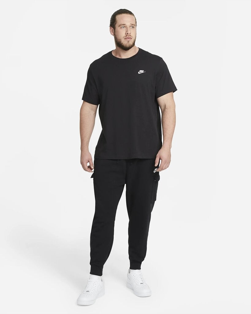 Nike vyriški marškinėliai SS M NSW Club, juodi kaina ir informacija | Vyriški marškinėliai | pigu.lt