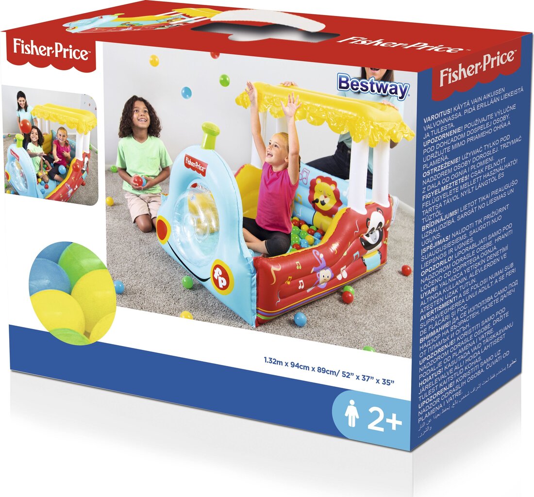 Pripučiamas baseinas su kamuoliukais Traukinukas Fisher Price, 93537 kaina ir informacija | Žaislai kūdikiams | pigu.lt