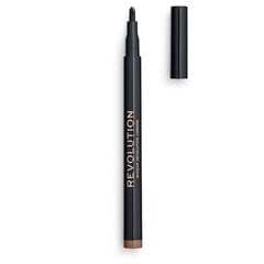 Карандаш для бровей Makeup Revolution Micro Brow 1 мл, Light Brown цена и информация | Карандаши, краска для бровей | pigu.lt