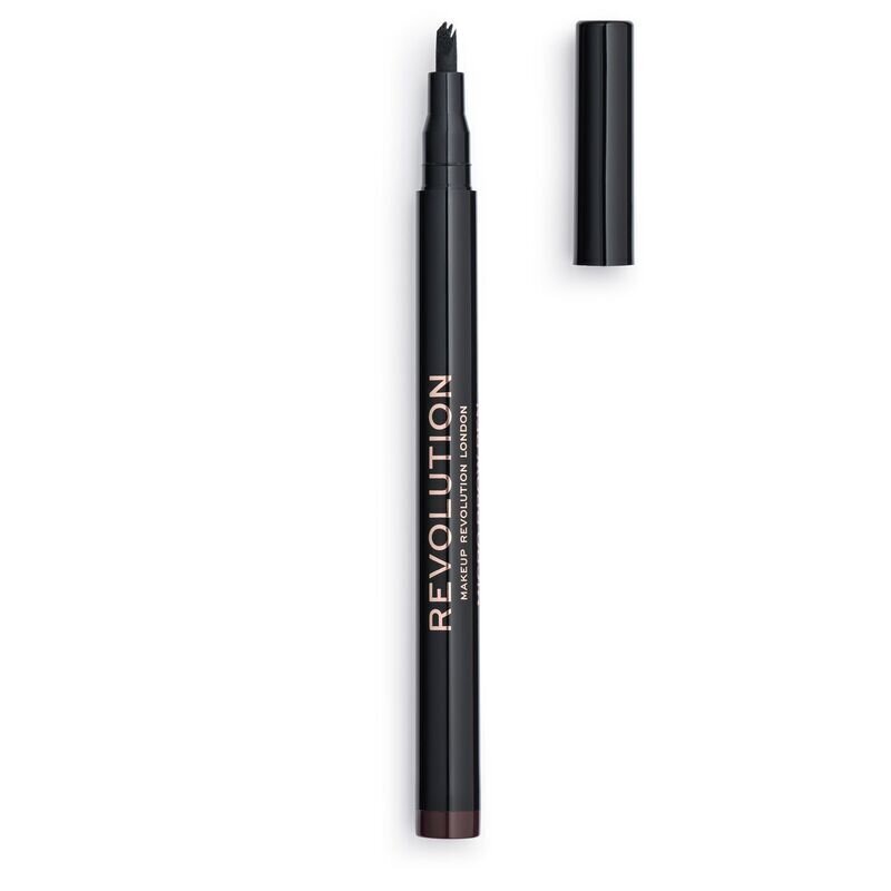 Antakių pieštukas Makeup Revolution Micro Brow 1 ml, Dark Brown kaina ir informacija | Antakių dažai, pieštukai | pigu.lt
