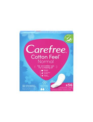 Higieniniai įklotai Carefree Cotton Feel Normal Fresh, 56 vnt kaina ir informacija | Tamponai, higieniniai paketai, įklotai | pigu.lt