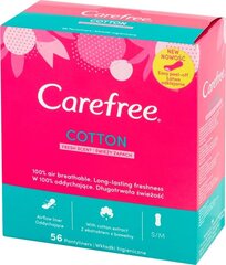 Įklotai Carefree Carefree Cotton Fresh Scent, 56 vnt. kaina ir informacija | Tamponai, higieniniai paketai, įklotai | pigu.lt
