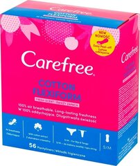 Įklotai Carefree Carefree Cotton Flexiform Fresh Scent, 56 vnt. kaina ir informacija | Tamponai, higieniniai paketai, įklotai | pigu.lt