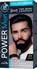 Краска для волос для мужчин Joanna Power Man, 01 Black цена и информация | Краска для волос | pigu.lt