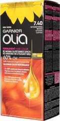 Aliejaus pagrindo ilgalaikiai plaukų dažai be amoniako Garnier Olia 7.40 Copper kaina ir informacija | Garnier Plaukų priežiūrai | pigu.lt