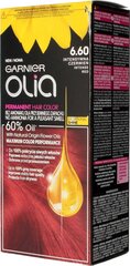 Aliejaus pagrindo ilgalaikiai plaukų dažai be amoniako Garnier Olia 6.60 Intense Red kaina ir informacija | Garnier Plaukų priežiūrai | pigu.lt