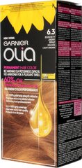 Aliejaus pagrindo ilgalaikiai plaukų dažai be amoniako Garnier Olia 6.3 Golden Light Brown kaina ir informacija | Garnier Plaukų priežiūrai | pigu.lt