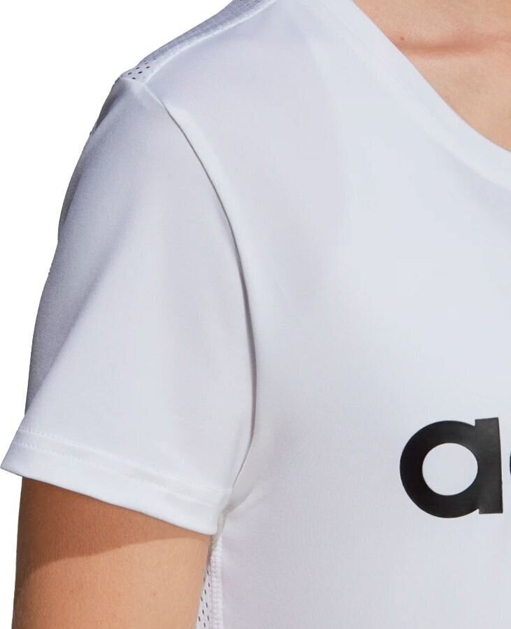 Sportiniai marškinėliai moterims Adidas W D2M Logo Tee W DU2080, balti цена и информация | Sportinė apranga moterims | pigu.lt